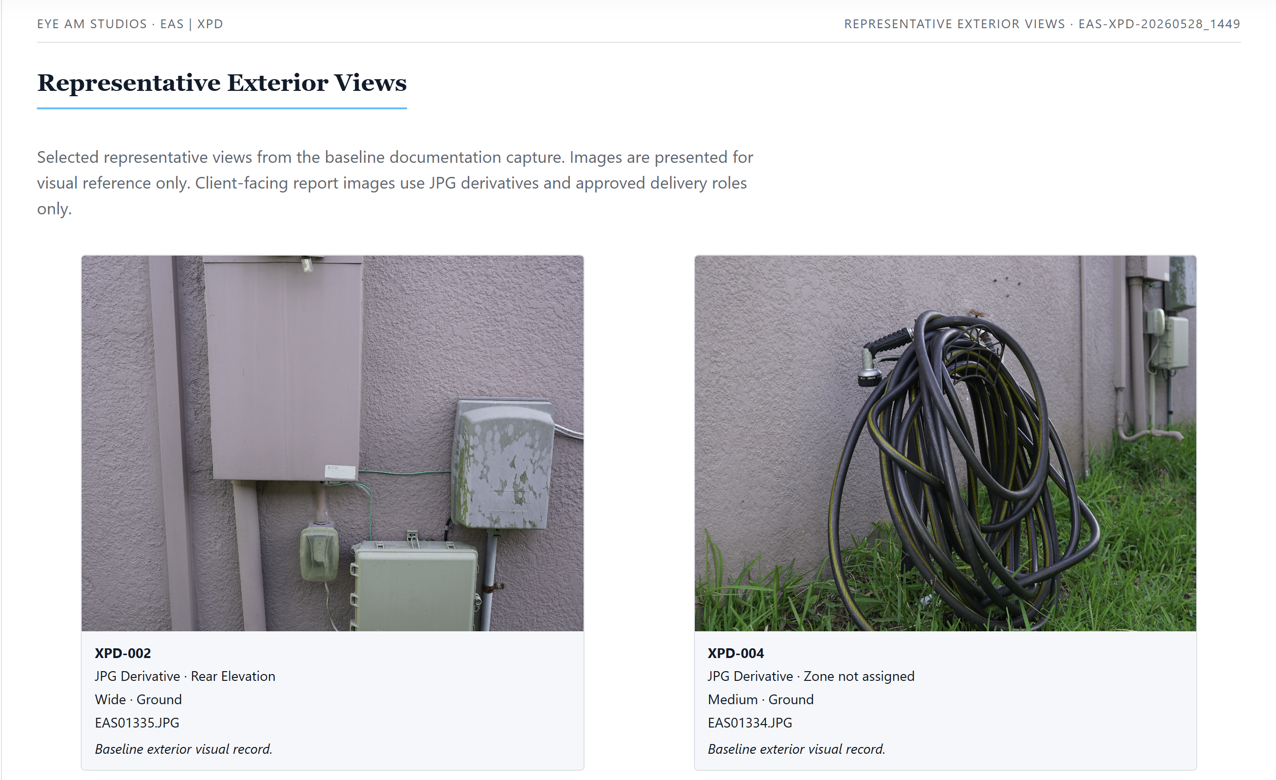 XPD Representative Exterior Views report preview